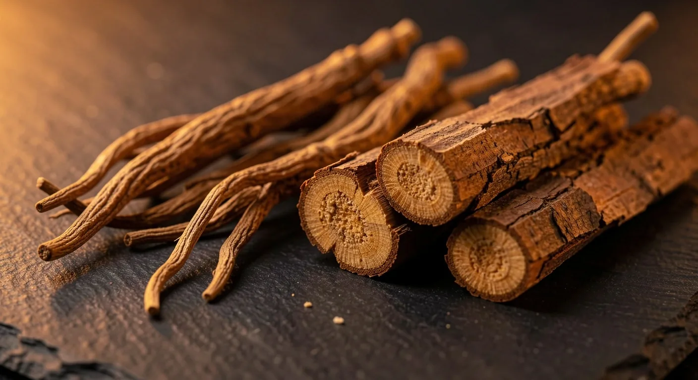 Macro photography of natural botanical roots on a dark surface